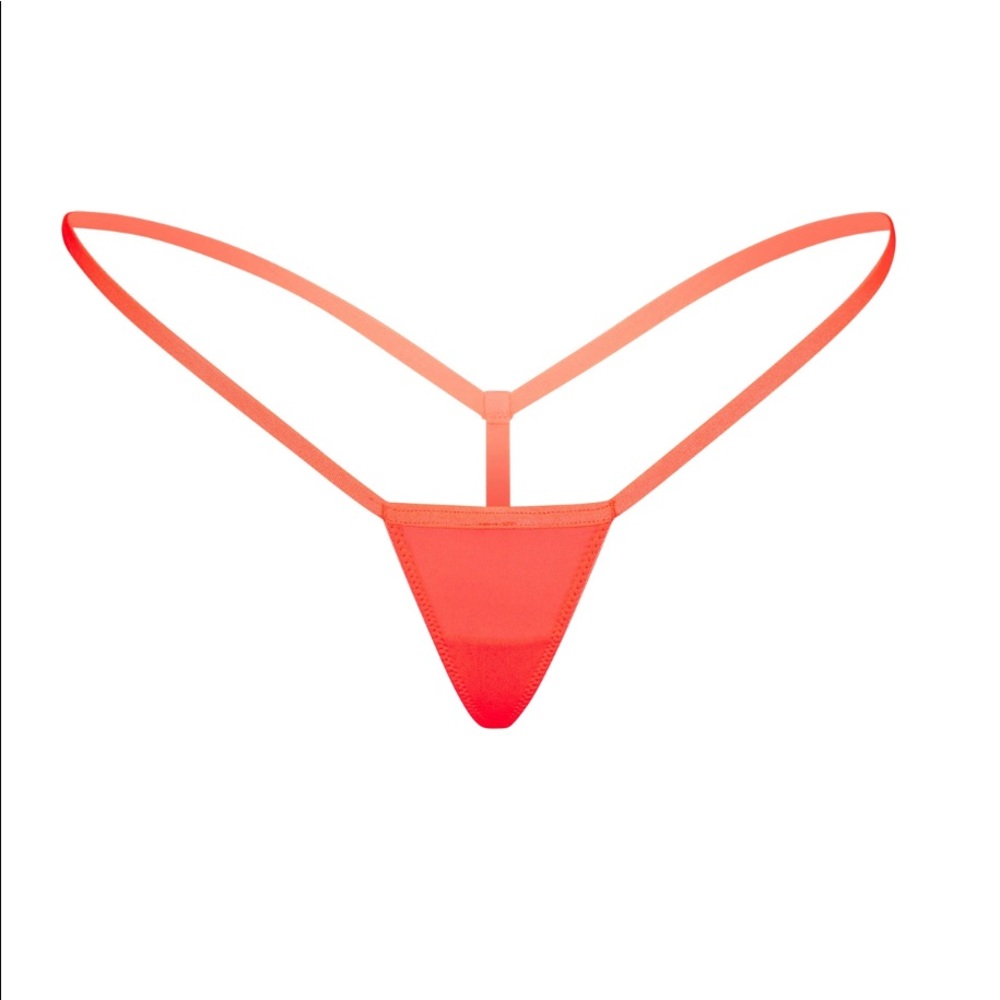 ❗️NWT❗️SKIMS Fits Everybody Micro Thong in Neon Orange 🧡 Size XS